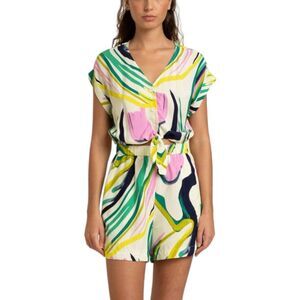 FRNCH Paris Colorful Menorca Tie Front Playsuit Romper M